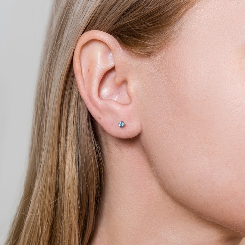 Пусеты Fiore Luna BLUE, AE03187-3A BL/S фото 4